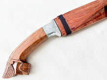 Load image into Gallery viewer, Hand-Forged Visayan Itak Tribal Carved Handle & Scabbard