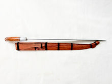 Load image into Gallery viewer, Hand-Forged Visayan Itak Tribal Carved Handle & Scabbard