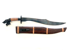 Load image into Gallery viewer, Hand-Forged Itak (Talibung Style) – Carabao Horn Handle &amp; Mahogany Scabbard, Indigenous Made
