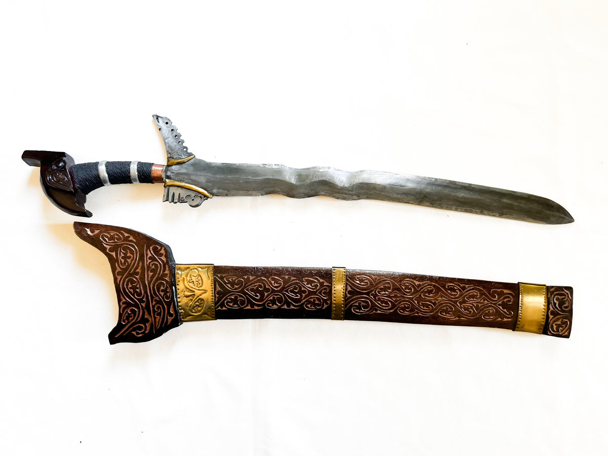 Native Kris Tulsiko · Wavy Blade & Ornate Scabbard | 0021