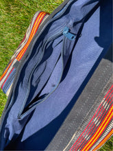 Load image into Gallery viewer, Interior zippered pocket inside the Blaan tabih dreamweave yoga mat bag, approximately 9 by 5 inches
